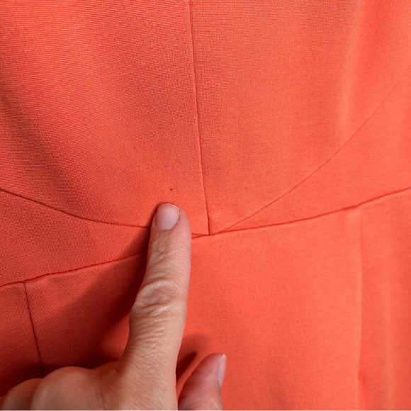 Trina Turk Orange Sheath Dress V-Neck Short Sleeve size 2 - Picture 6 of 8